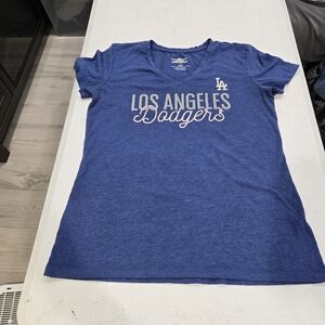 Los Angeles Dodgers Women's Royal Blue V-Neck Tee